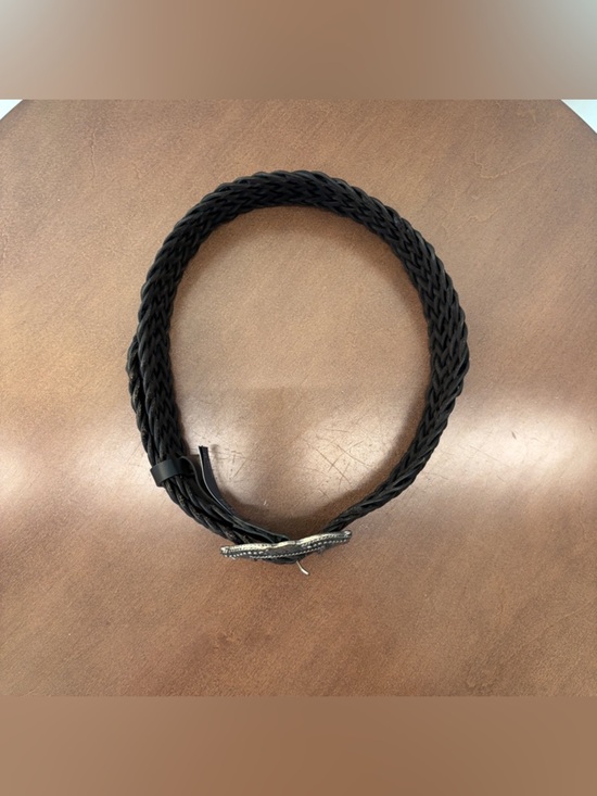 BA&SH Braided leather belt Braid In black, Size 75/US XS main image 5